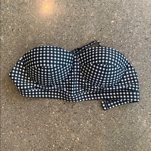 Black Checkered, Pin-Up Swim Top